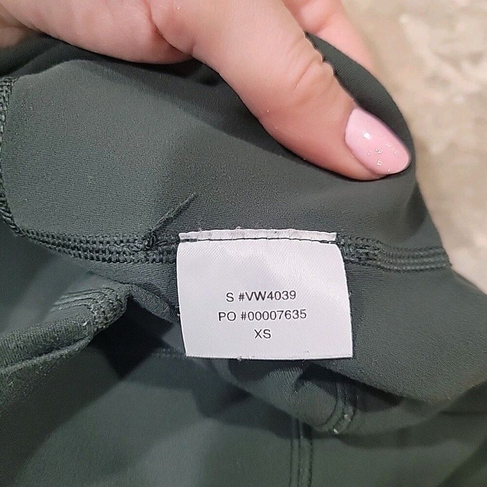 Vuori Wide Leg Pants Flare Leg High Rise Leggings VW4039 XS Green Yoga Workout - Picture 7 of 8
